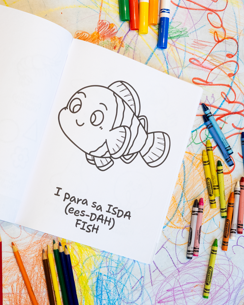 Fish drawing for filipino coloring book